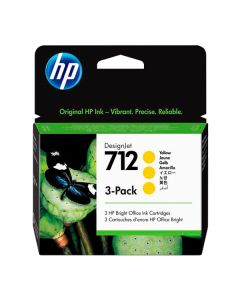 3ED79A Tinta HP 712 Amarillo de 29 ml Pack 3 uds